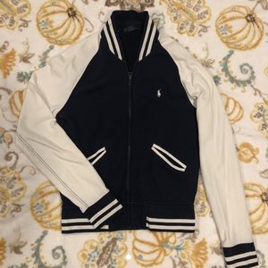 Navy Blue and White Ralph Lauren Polo Jacket